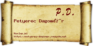 Petyerec Dagomér névjegykártya